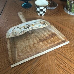 Vintage J.V. REED Copper Metal Dust Pan w Amish Design